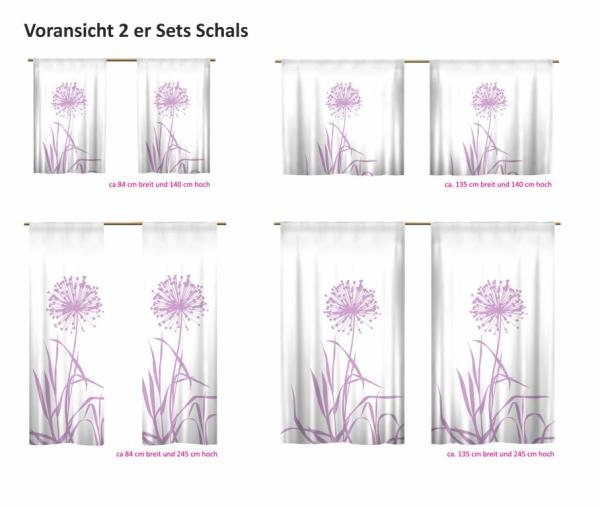 Allium 24 - blanco flieder Vorhang  Schal in verschiedenen Ausführungen verschiedenen Vorhänge modern tolle Optik